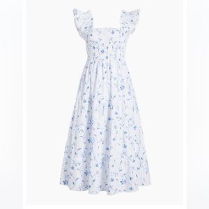 Hill House Nap Dress in Blue Botanical